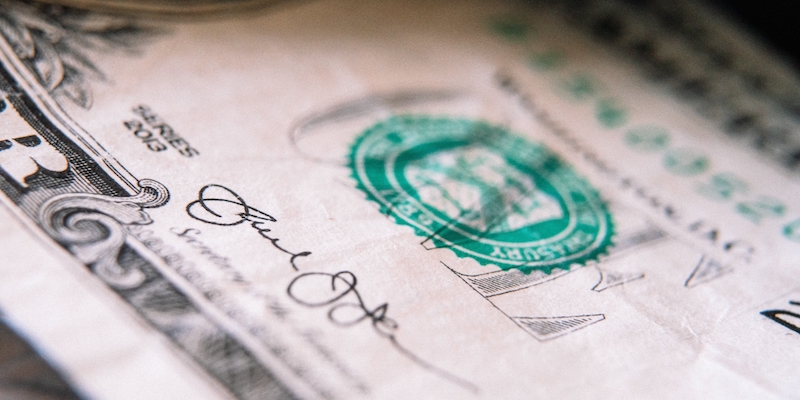 closeup of paper money