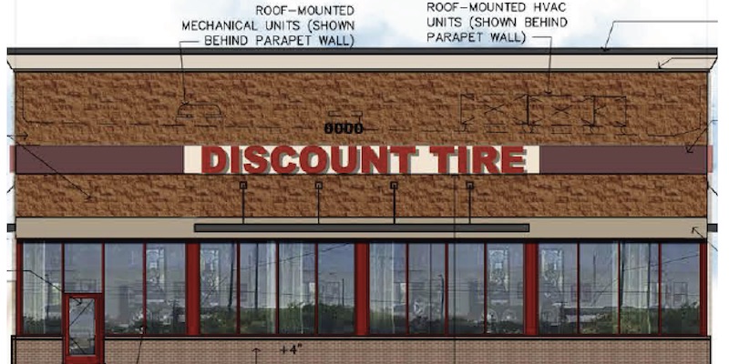 Discount-Tire-Rendering rendering of new Discount Tire building