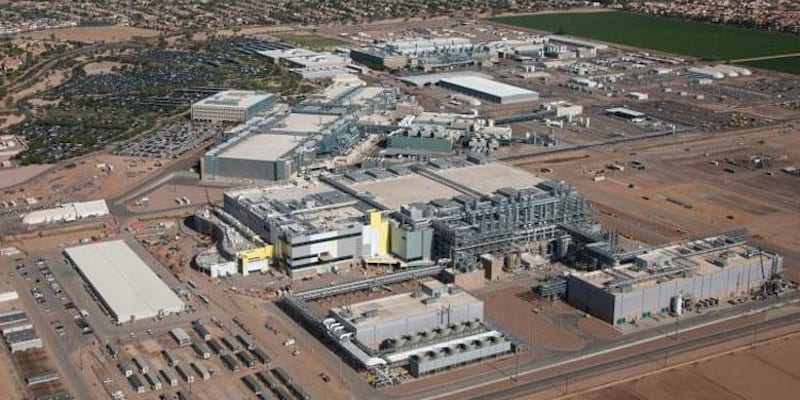 Aerial photo of the Intel campus in Chandler