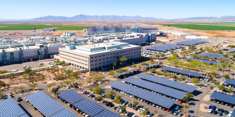 aerial of Intel Arizona plant aerial of Intel Arizona plant