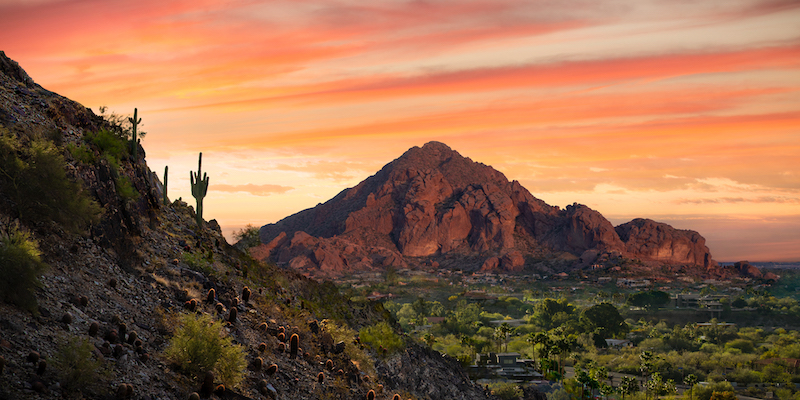 Sunset over Camelback Mountains Sunset over Camelback Mountains