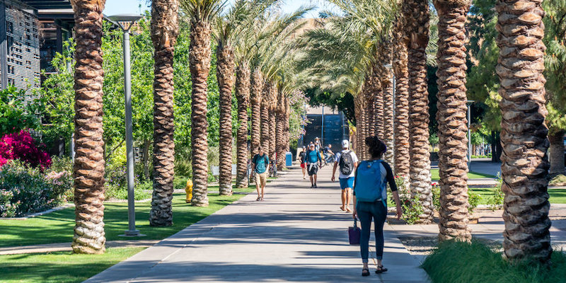 Students on the campus of Arizona State University Students on the campus of Arizona State University